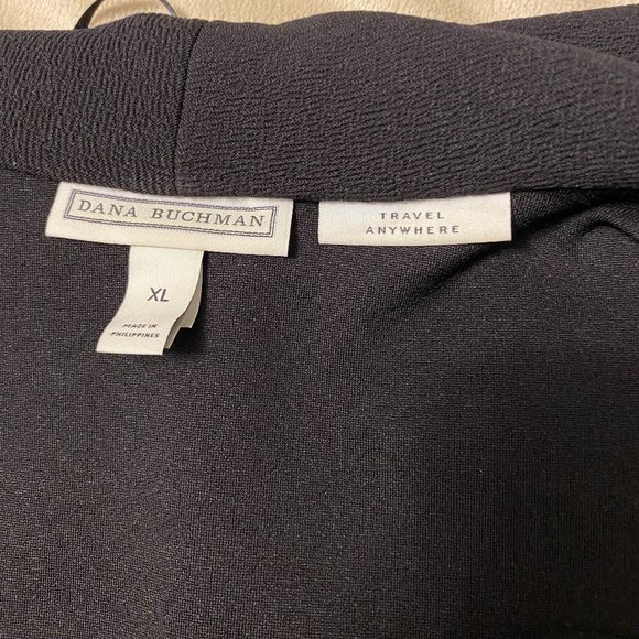 NWOT Dana Buchman Open Front Blazer- Black KOHLS - Picture 3 of 7